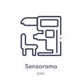 Linear sensorama icon from Artificial intellegence and future technology outline collection. Thin line sensorama vector isolated
