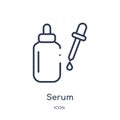 Linear serum icon from Beauty outline collection. Thin line serum vector isolated on white background. serum trendy illustration