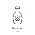 Linear shampoo icon from Beauty outline collection. Thin line shampoo vector isolated on white background. shampoo trendy