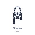 Linear sheave icon from Industry outline collection. Thin line sheave icon isolated on white background. sheave trendy