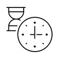 Linear simple deadline icon vector illustration time management business concept outline logo