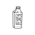 Linear sketch of a bottle of olive oil