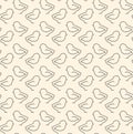 Linear small chicken seamless pattern