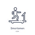 Linear smortsmen icon from Humans outline collection. Thin line smortsmen icon isolated on white background. smortsmen trendy Royalty Free Stock Photo