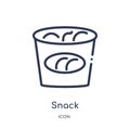 Linear snack icon from Fastfood outline collection. Thin line snack vector isolated on white background. snack trendy illustration