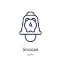 Linear snooze icon from Miscellaneous outline collection. Thin line snooze icon isolated on white background. snooze trendy