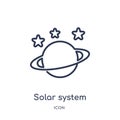 Linear solar system planets icon from General outline collection. Thin line solar system planets icon isolated on white background