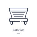 Linear solarium icon from General outline collection. Thin line solarium icon isolated on white background. solarium trendy
