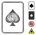 Linear Spades Gambling Card Vector Mesh