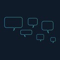 Linear Speech Bubbles Background. chat bubbles in different sizes. Vector Illustration Royalty Free Stock Photo