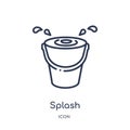 Linear splash icon from Edit outline collection. Thin line splash vector isolated on white background. splash trendy illustration