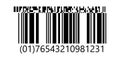 Linear vector bar code template. Barcode pattern. Royalty Free Stock Photo