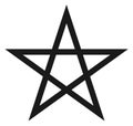 Linear star symbol. Black icon. Simple shape