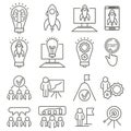 Linear startup icons for web and applications. Business concept