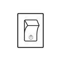 Linear switch off icon. Flat style vector icon Royalty Free Stock Photo