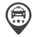 Linear taxi or delivery driver rating icon vector illustration courier or transport express service