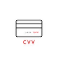 Linear thin line credit card with cvv