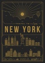 Linear Travel New York Poster Design