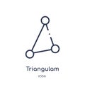 Linear triangulam australe icon from Astronomy outline collection. Thin line triangulam australe vector isolated on white