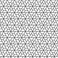 Linear triangular seamless pattern. abstract black and white background