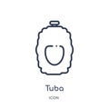 Linear tuba icon from Drinks outline collection. Thin line tuba vector isolated on white background. tuba trendy illustration Royalty Free Stock Photo