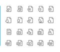 Documents Icons - Set 1 of 2 // Blue Line Royalty Free Stock Photo