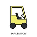 Linear vector icon. Loader illustration