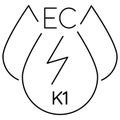 Linear vector icon of the Water Electrical Conductivity EC K1 calibration
