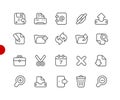 Interface icons // Red Point Series Royalty Free Stock Photo