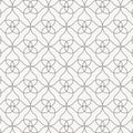 Linear vector pattern, repeating abstract flower, thin gray line of flower and floral. graphic clean design