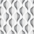 Linear vector pattern, repeating linear abstract leaves or abstract flower on garland. Royalty Free Stock Photo