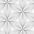 Linear vector pattern, repeating abstract leaves, gray line of leaf or flower, floral. graphic clean design for fabric, event Royalty Free Stock Photo