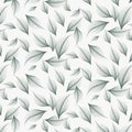 Linear vector pattern, repeating abstract leaves, gray line of leaf or flower, floral. graphic clean design for fabric, event Royalty Free Stock Photo