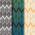 Linear vector pattern, repeating abstract a linear leaf each circling on hexagon shape Royalty Free Stock Photo