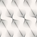 Linear vector pattern, repeating linear abstract leaves on garland. Royalty Free Stock Photo