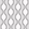 Linear vector pattern repeating thick and thin line curve and wave. Royalty Free Stock Photo
