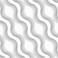Linear vector pattern repeating thick and thin line curve and wave. Royalty Free Stock Photo