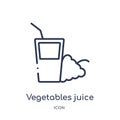 Linear vegetables juice icon from Gym and fitness outline collection. Thin line vegetables juice icon isolated on white background