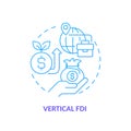 Linear vertical FDI icon