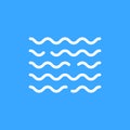Linear water white wave icon Royalty Free Stock Photo