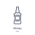 Linear whisky icon from Alcohol outline collection. Thin line whisky vector isolated on white background. whisky trendy