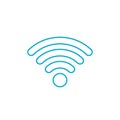 Linear Wifi sign or icon icon for infographic, website or app. Stock Vector illustration isolated on white background