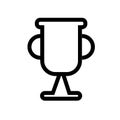 Linear winner trophy cup icon