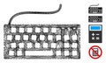 Linear Wired Keyboard Vector Mesh Royalty Free Stock Photo