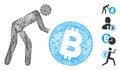 Linear Worker Roll Bitcoin Vector Mesh