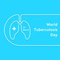 Linear world tuberculosis day card