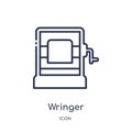 Linear wringer icon from Miscellaneous outline collection. Thin line wringer icon isolated on white background. wringer trendy