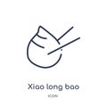 Linear xiao long bao icon from Food and restaurant outline collection. Thin line xiao long bao icon isolated on white background.