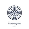 Linear xiaolongbao icon from Asian outline collection. Thin line xiaolongbao vector isolated on white background. xiaolongbao