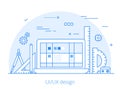 Lineart Flat UI/UX interface design web site